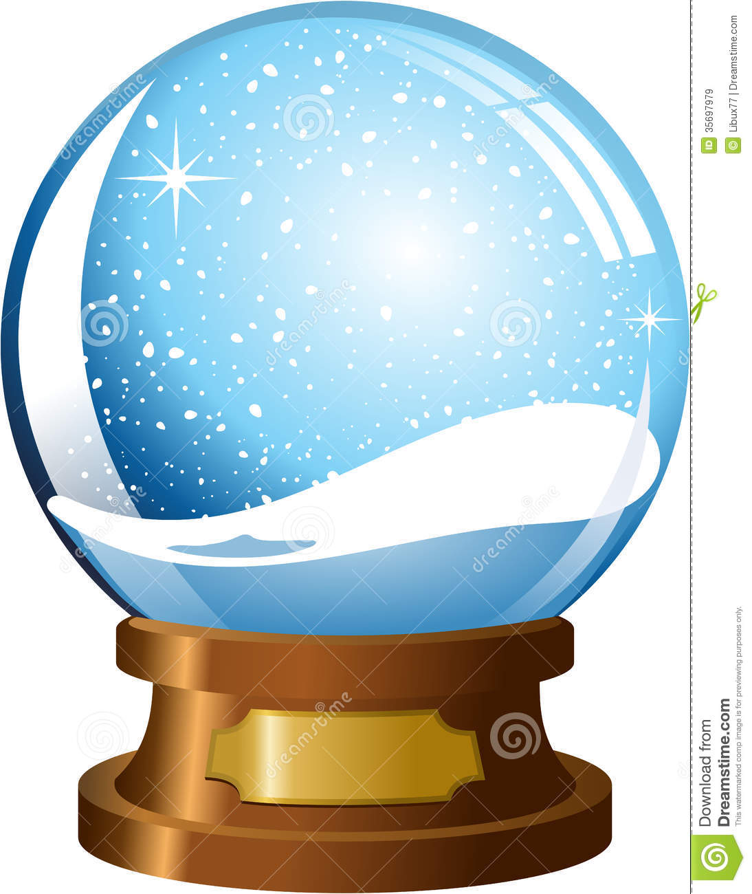 Christmas snow globe clipart 
