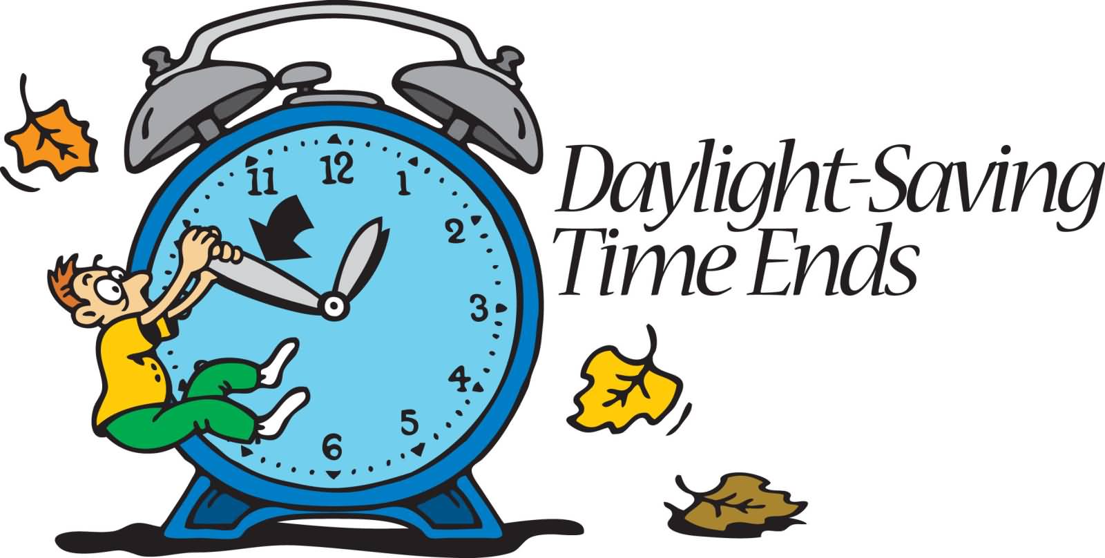 End of daylight savings time clip art