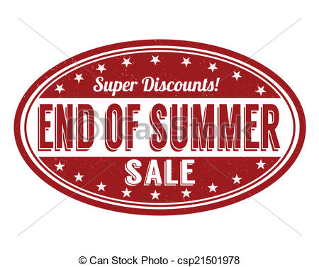 ... End of summer sale stamp - End of summer sale grunge rubber.