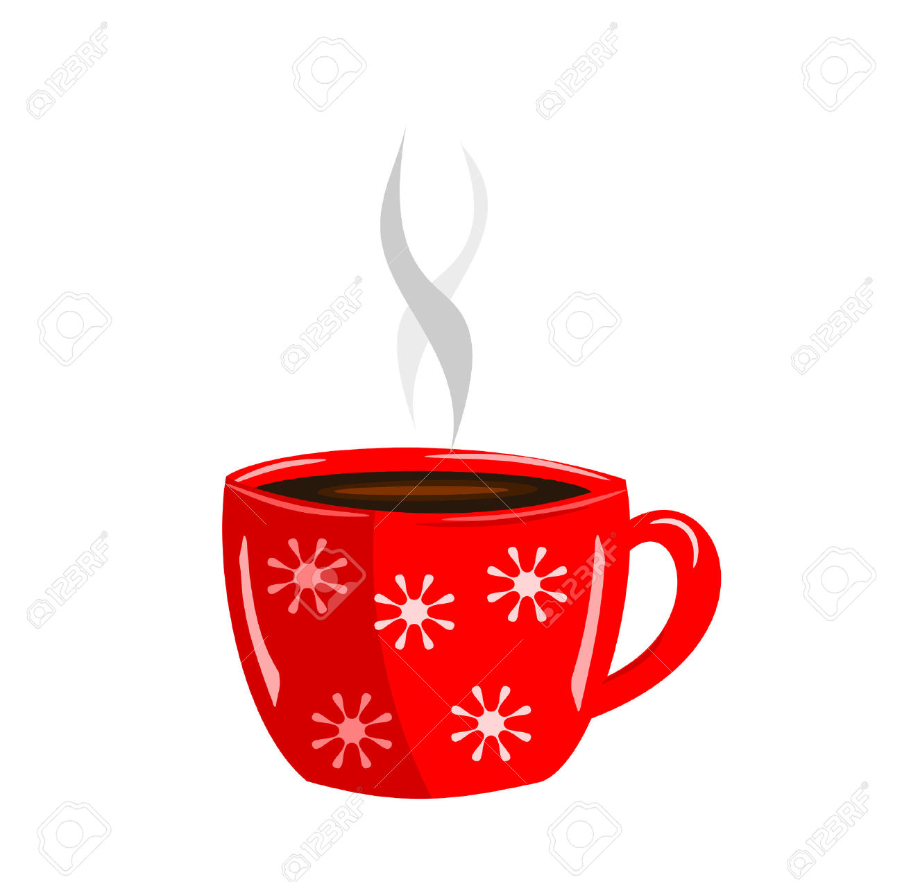 Energizing red cup of hot . - Hot Chocolate Clipart