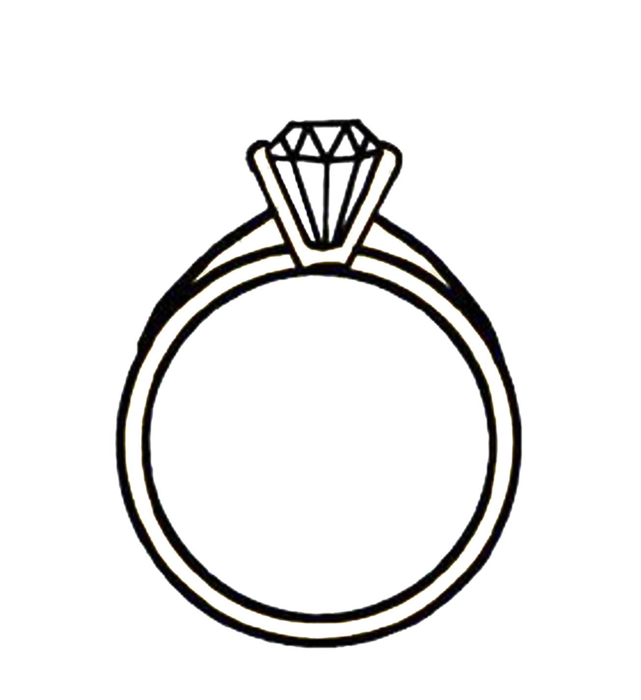 Engagement Ring Clipart Black .