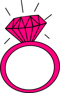 Engagement Ring Clipart Pink  - Engagement Ring Clip Art