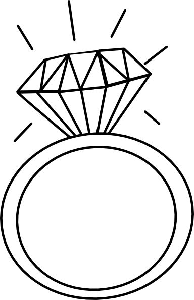 Engagement Ring Outline Clip .