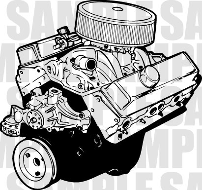 Engine illustrations and clip