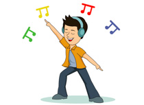 Enjoying Music And Dancing Clipart Size: 82 Kb