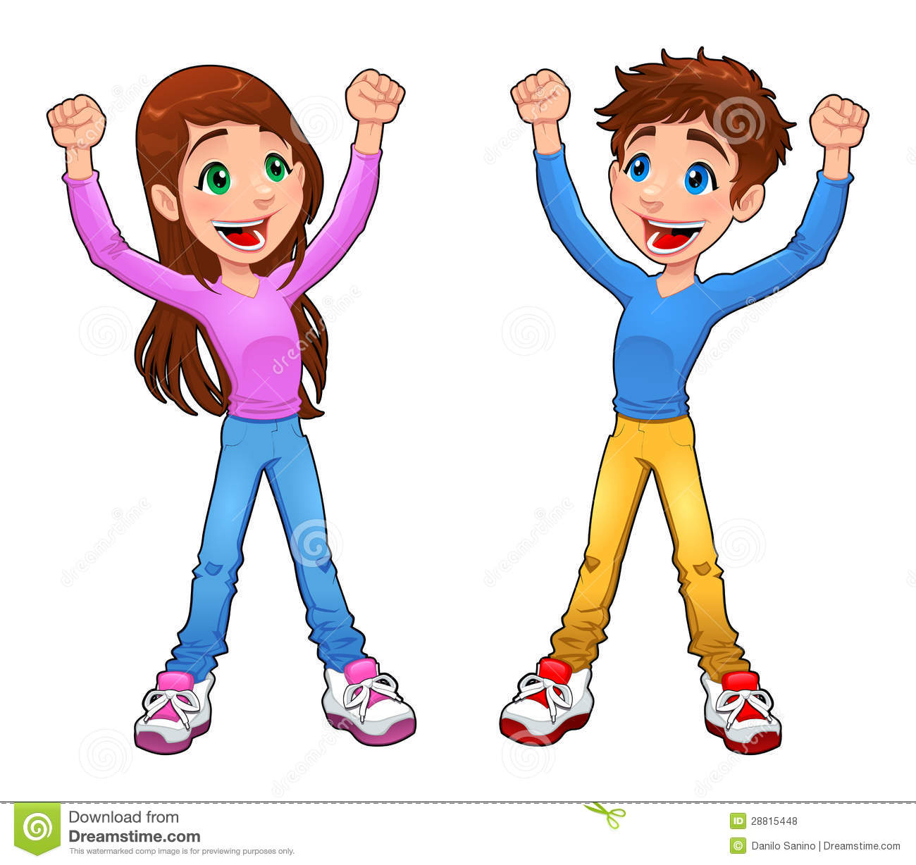 Enthusiast Boy And Girl Royal - Clipart Boy And Girl