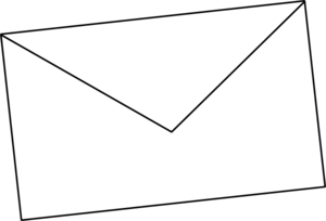 envelope clipart black and white