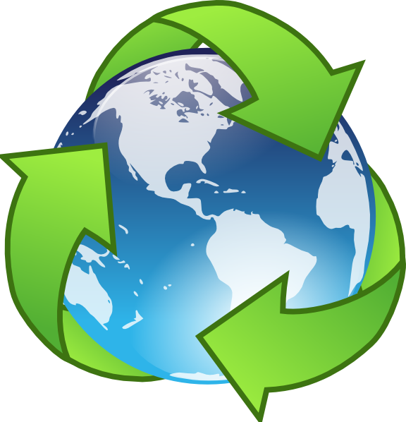 This clip art of a blue Earth with a recycle sign is perfect for use on  your environment awareness or Earth Day projects. Add this clip art to your  posters, ClipartLook.com 