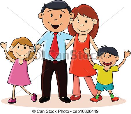 Eps Vector Of Happy Family Ve - Family Clipart Images