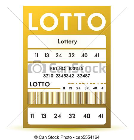 Eps Vector Of Lottery Lotto Ticket With Barcode And Winning Numbers