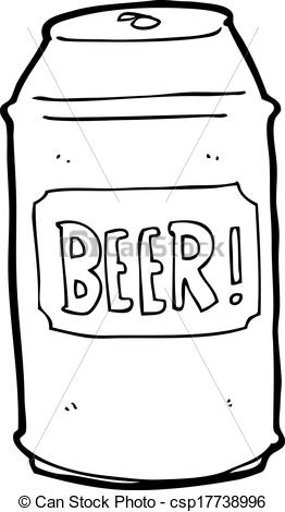 Eps Vectors Of Cartoon Beer C - Beer Can Clip Art
