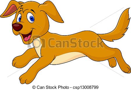 Eps Vectors Of Cute Dog Running Csp13008799 Search Clip Art