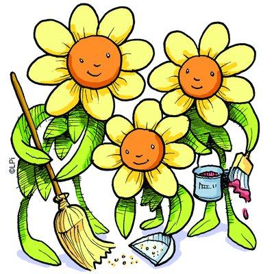 Even Cleaned Up The Yard In O - Spring Cleaning Clip Art