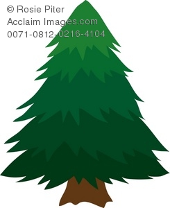 Evergreen Tree Brown Clipart - Evergreen Clipart