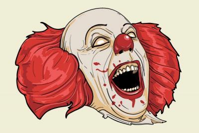 Evil Clown Vector Graphic
