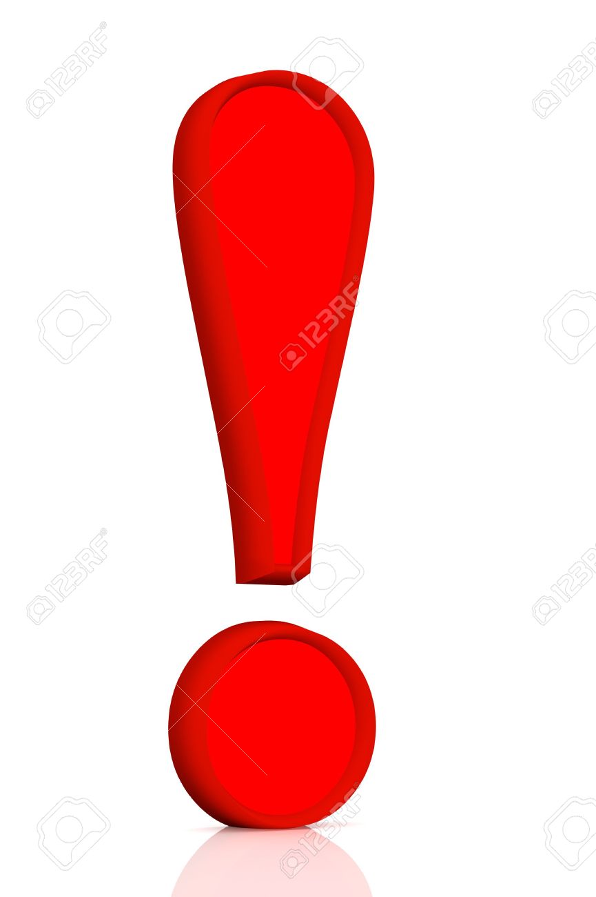 Exclamation mark of red color - Exclamation Point Clip Art