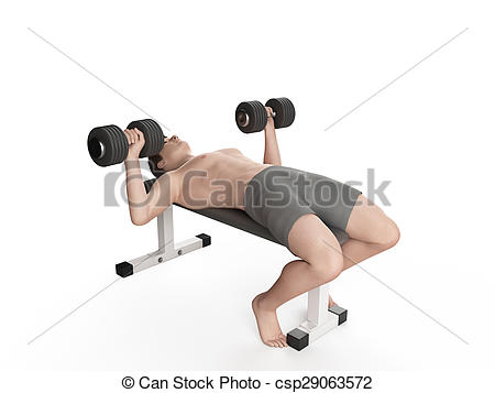 workout - bench press - csp29 - Exercise Bench Clipart