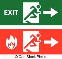 . ClipartLook.com Emergency fire exit door vector sign icon
