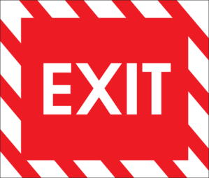 Exit Sign Clip Art At Clker Com Vector Clip Art Online Royalty Free