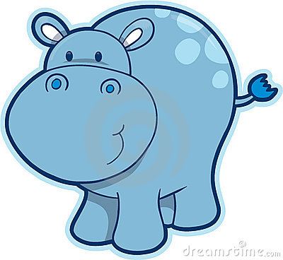 Cute Hippopotamus Clipart