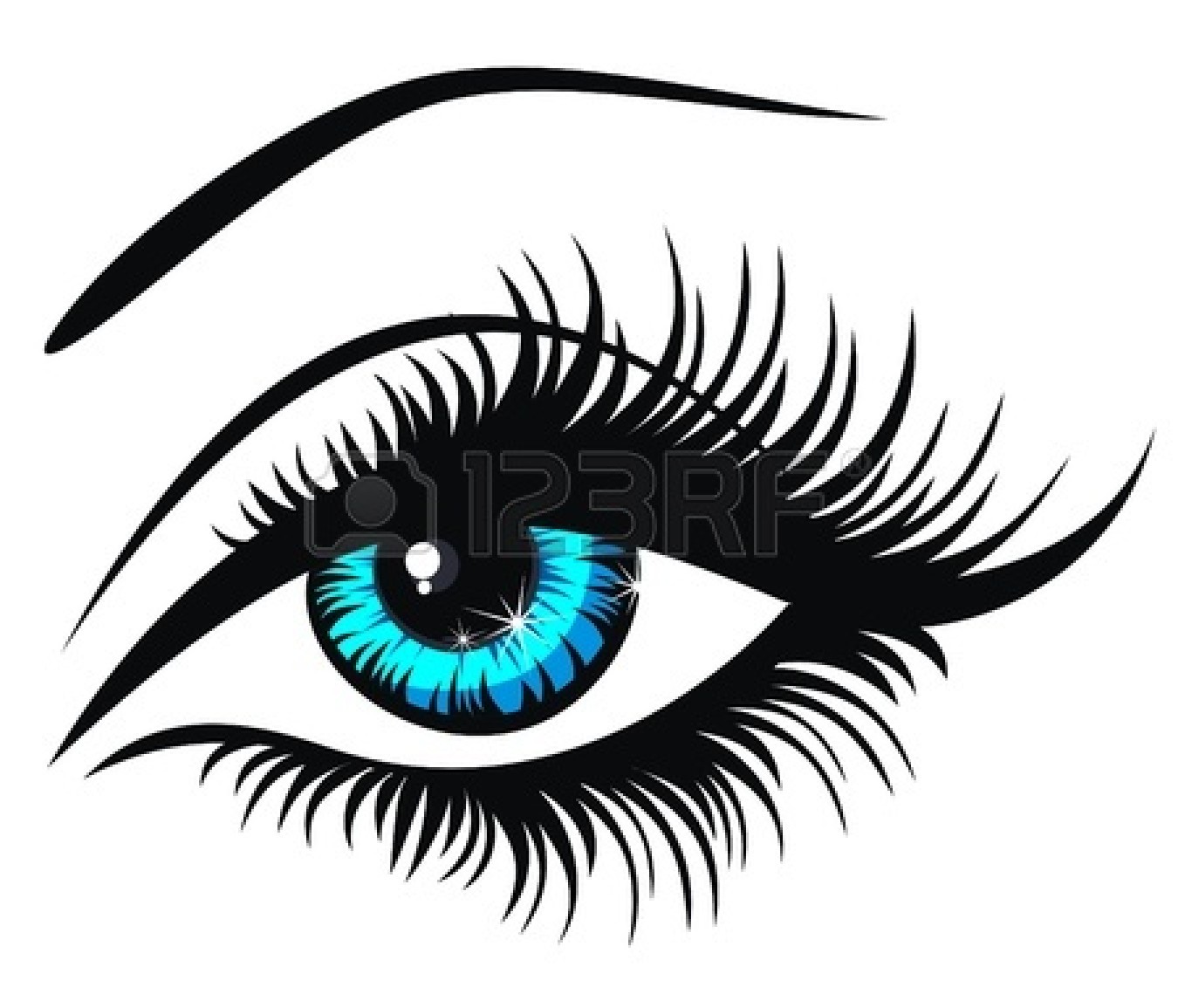 Eye Clipart Black And White Eye Clip Arthuman Eye Stock Vector