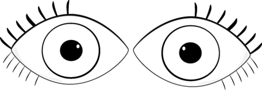 Eyes clipart black and white .