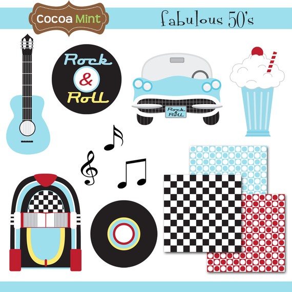 Fabulous 50 S Clip Art By Cocoamint On Etsy