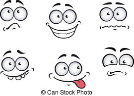 Cartoon emotions faces Drawingby ClipartLook.com 