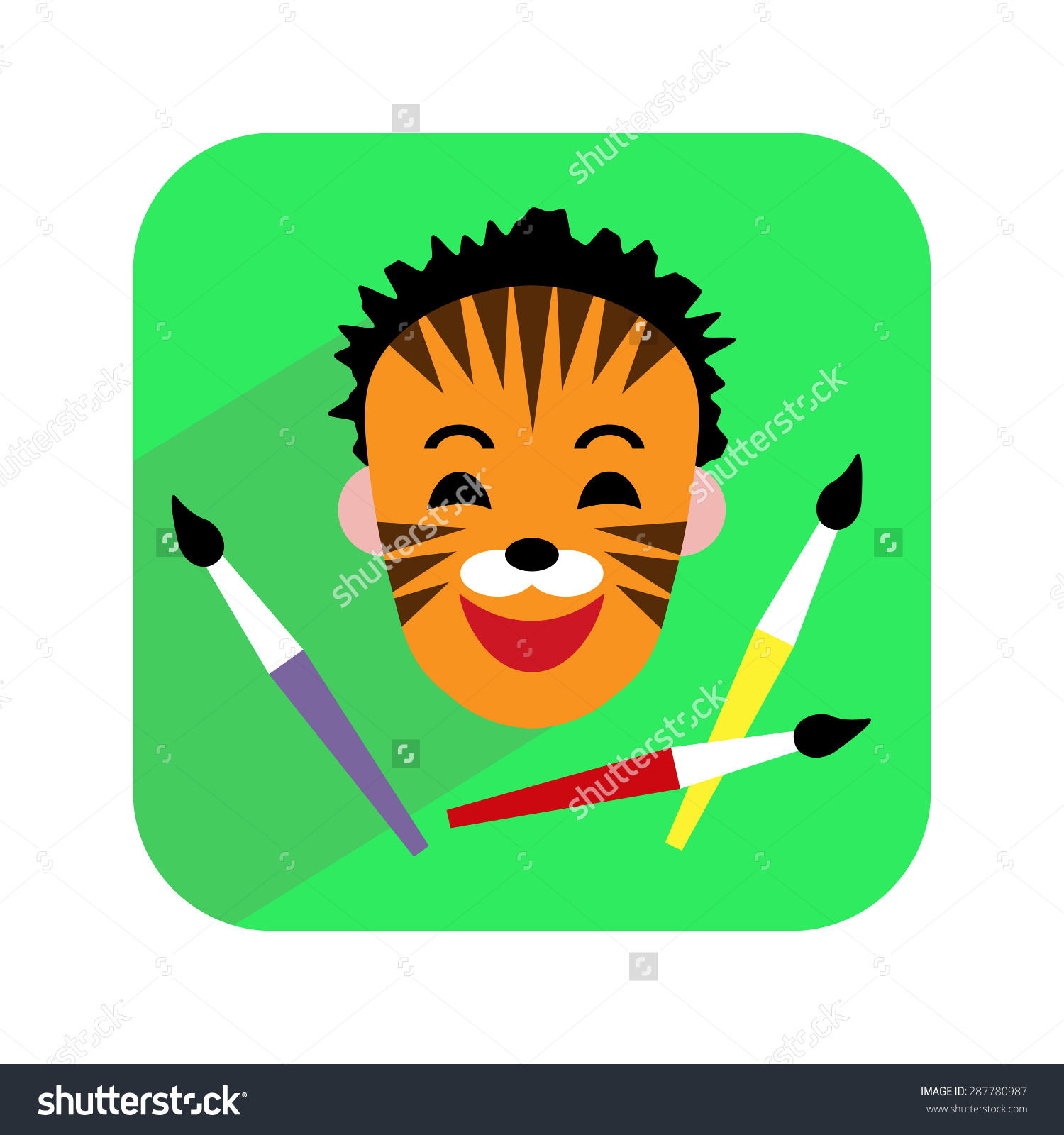 Face Painting Clipart Kid