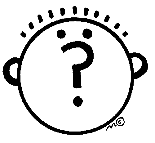 ... face with question mark - - Clip Art Question