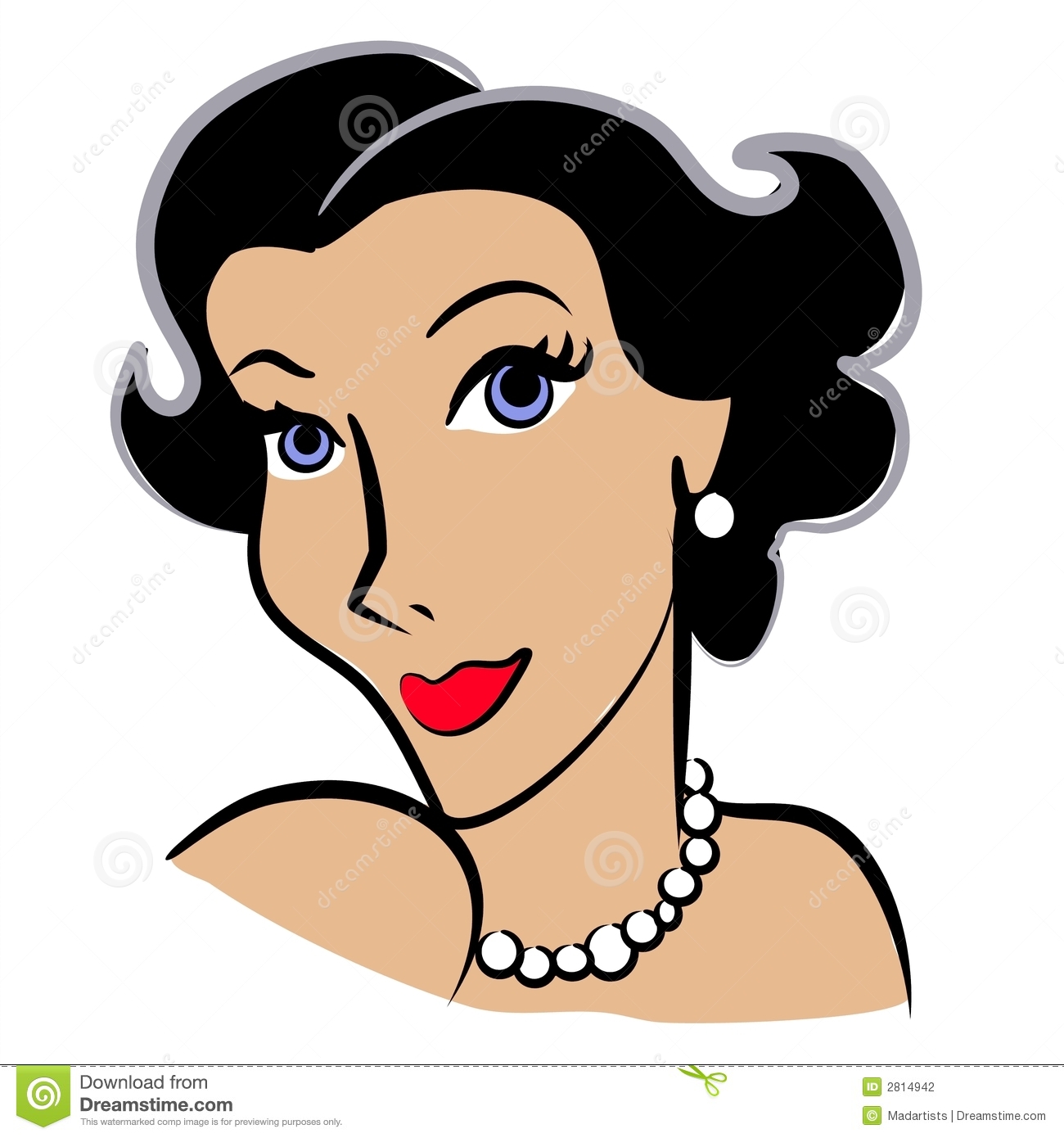 Faces Of Women Clip Art 2 Royalty Free Stock Photography - Image .