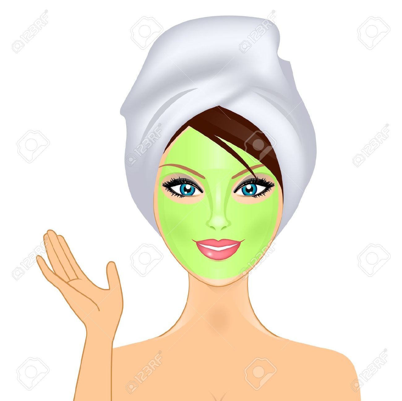 ... Spa - woman with facial m