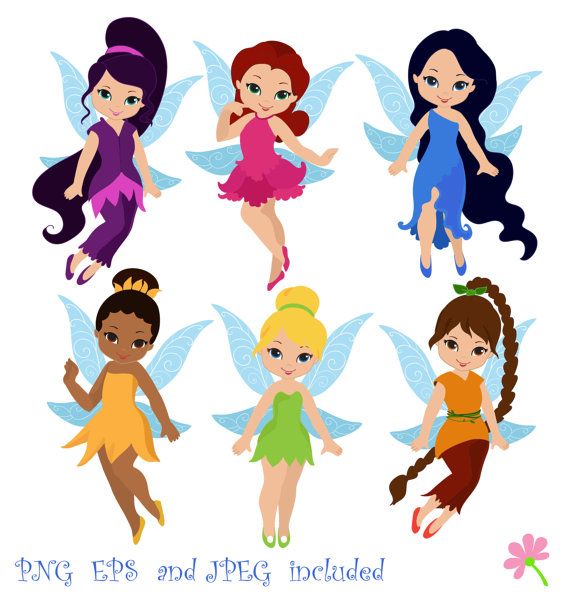Fairies Digital ClipArt / Fairy Digital Clip art / Cute Fairies For Personal and commercial use