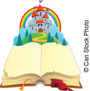 Fairy tale book theme image 1 - vector illustration.