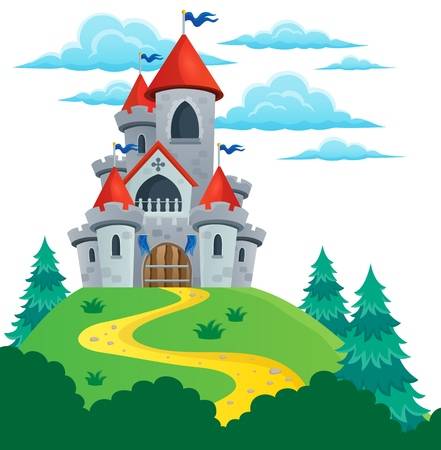Fairy tale castle theme image 2 - eps10 vector illustration.