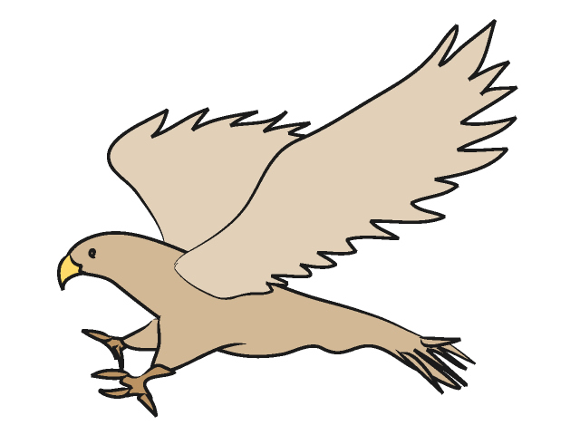 Flying hawk clipart clipart k