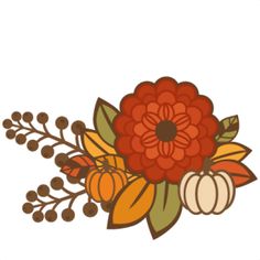 Fall Flowers Clip Art | PSP t