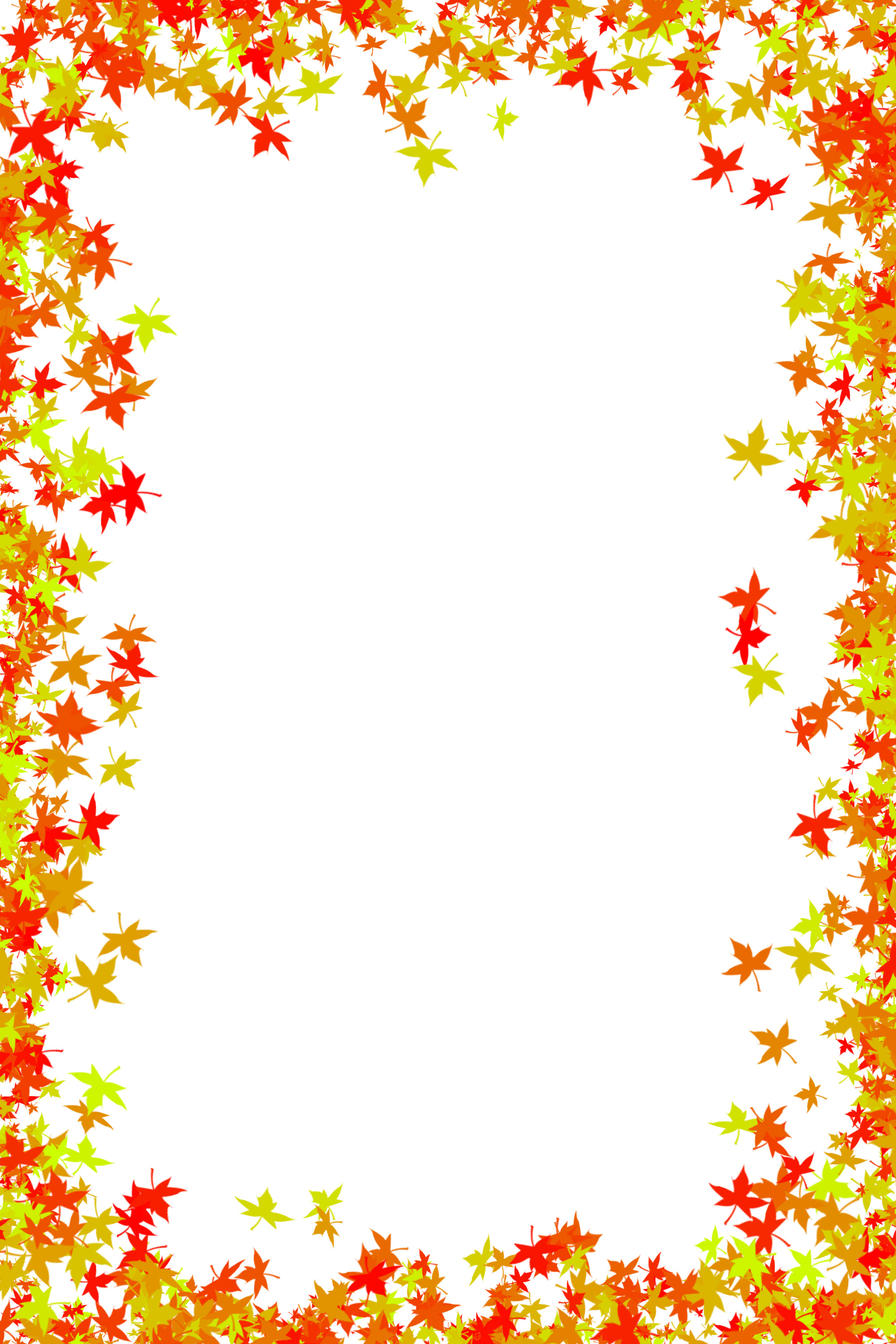 Autumn leaves clip art border