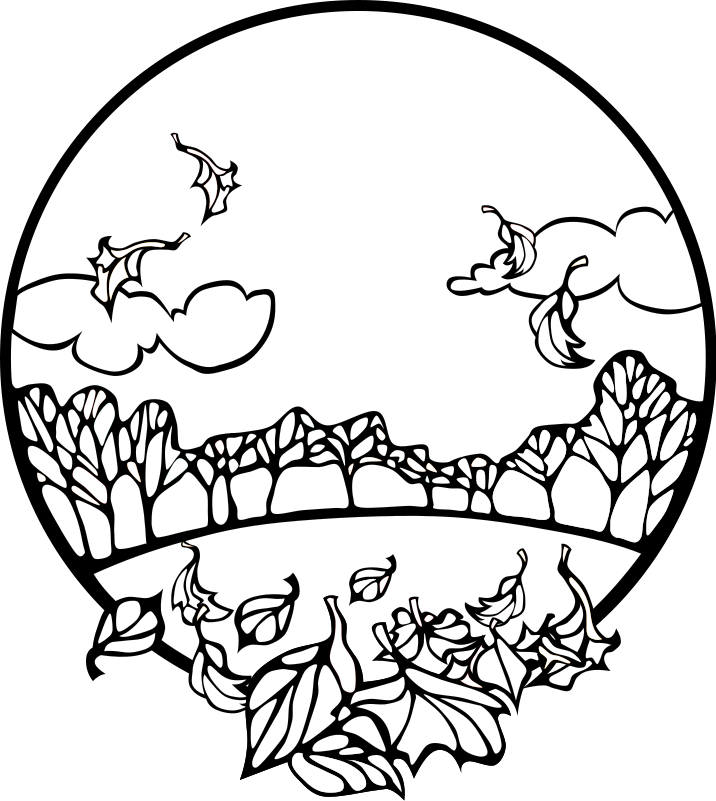 Fall Clip Art Black And White Clipart Best