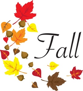 fall leaf clip art outline .