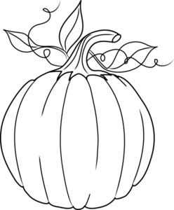 pumpkin outline clipart