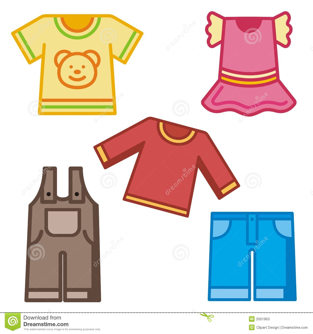 Fall Clothes Clip Art And Kids Clothing Icons