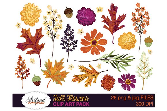 Fall Flowers Clip Art ..