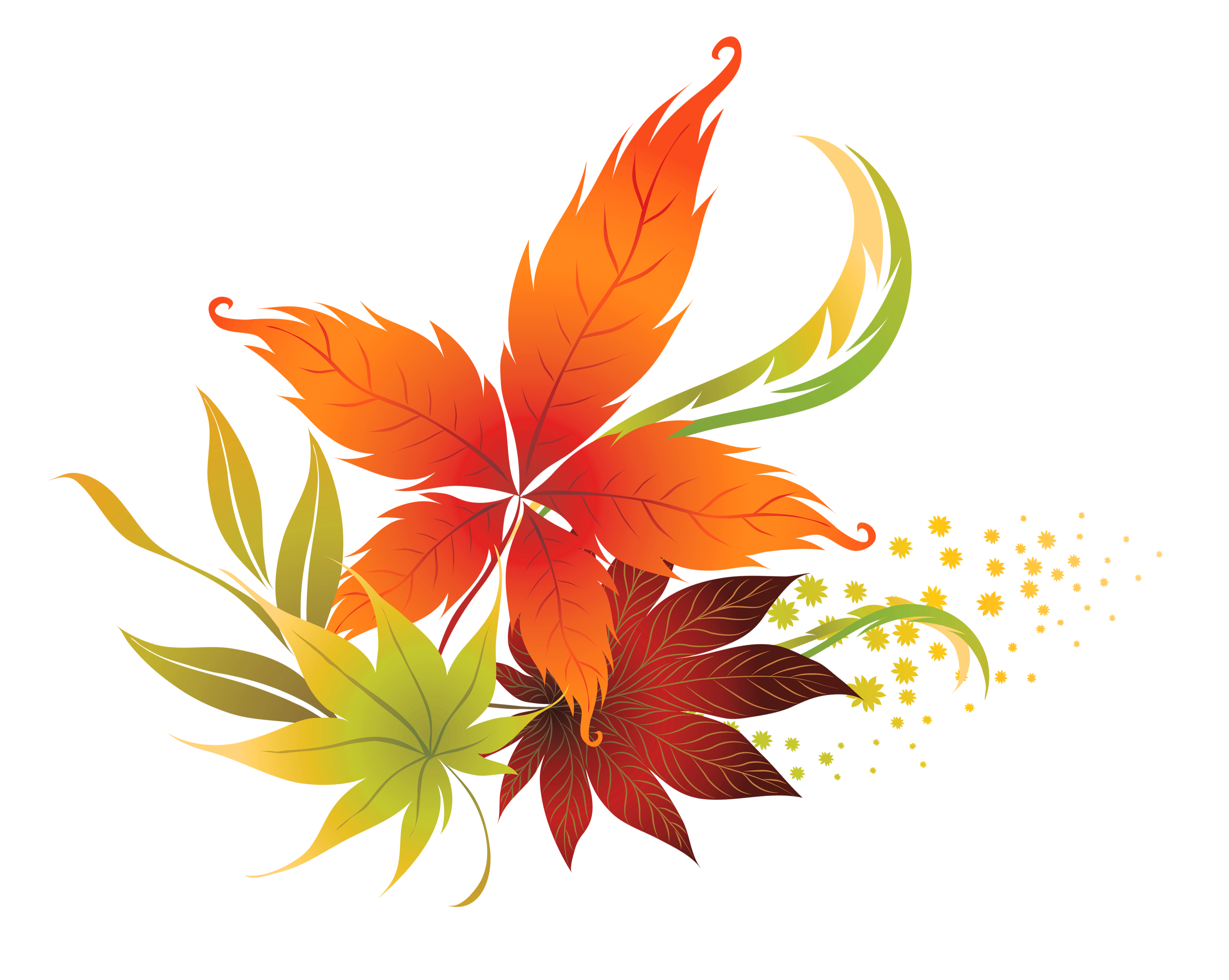 Fall leaves clip art vector |