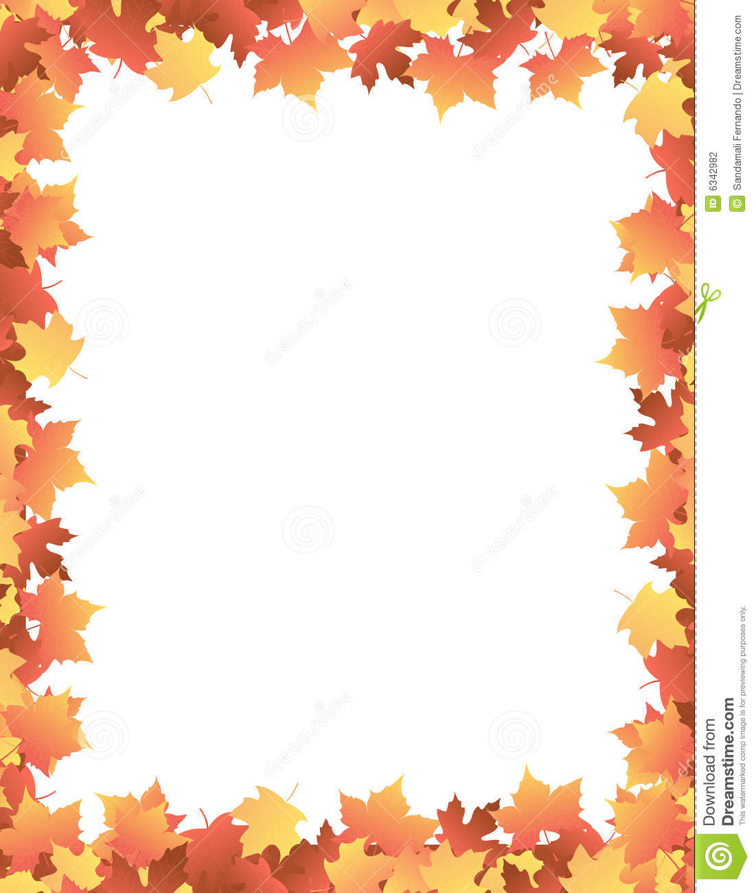 Fall Leaves Clip Art Border Recipe 101