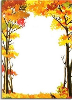 Fall Tree Border Clip Art Fre - Autumn Border Clip Art
