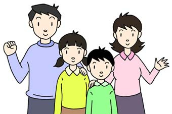 happy family: 3D render of .