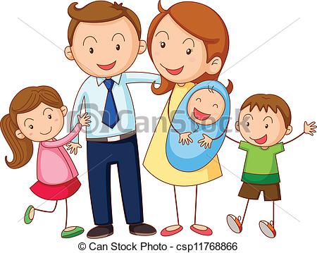 Illustration Of A Happy Famil