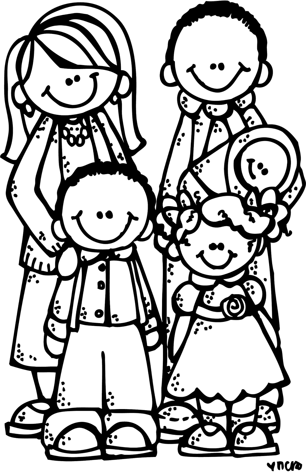 Family black and white family clipart black and white clipartall