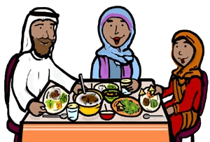 Family Eating Together As A C - Family Eating Clipart